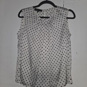Jones New York Black and White Polka Dot Blouse